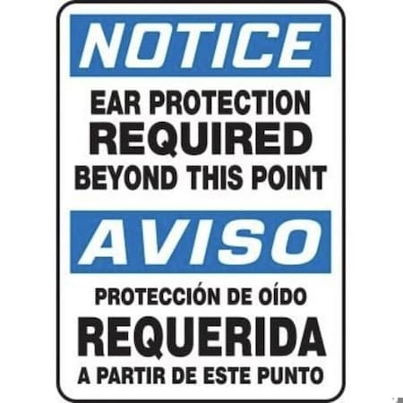 Accuform BILINGUAL OSHA NOTICE SAFETY SIGN EAR SBMPPE889VA